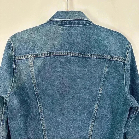 Vintage Rustler Jacket Medium Wash Boxy Crop Denim Trucker Jean Womens Medium - Picture 10 of 13